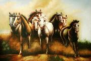 unknow artist Horses 047 oil on canvas